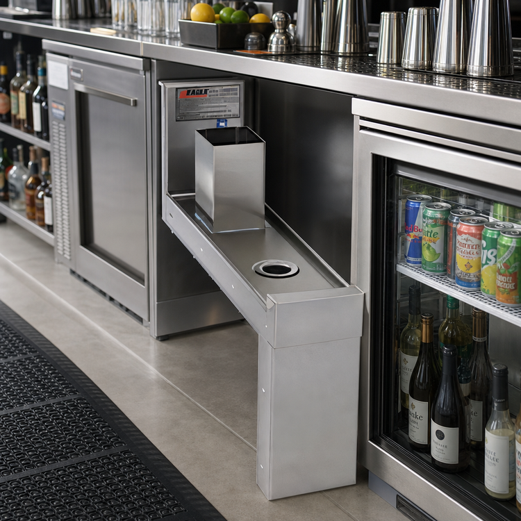 Product image #2 for Spec-Bar 6-Inch Wide x 24-Inch Long Tubing Chase for Underbar Beverage Equipment