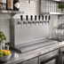 Thumbnail image #2 for Glastender 8-Faucet Wall Mount Air-Cooled Stainless Steel Draft Dispensing Tower