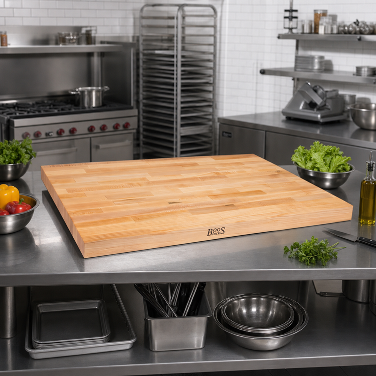 Product image #2 for John Boos 48" x 36" x 2-1/4" Wood Work Table Top, Edge Grain Flat Top, Northern Hard Rock Maple