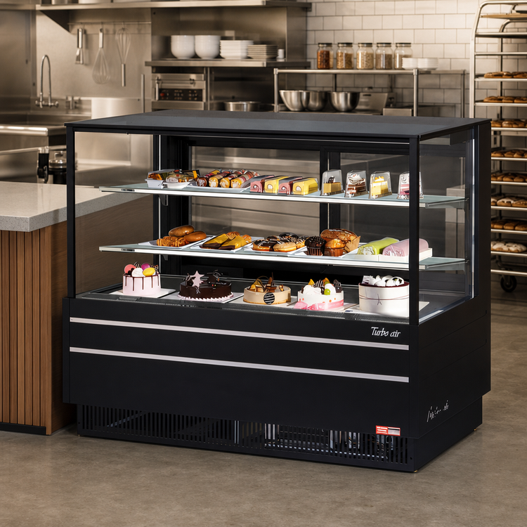 Product image #3 for Turbo Air 60-1/2 Inch Straight Front Refrigerated Bakery Display Case, Full Service, 19.4 Cu. Ft.