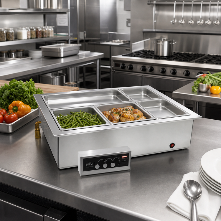 Product image #2 for Drop-In Modular/Ganged Heated Well, 2 Full-Size Pan Capacity, Insulated, 1500 Watts