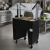 Thumbnail image #2 for Advance Tabco Triumph Supreme Portable Solid Top Buffet Table with Double-Sided Sneeze Guard, 2 Pan Size, Black Vinyl-Clad Open Base