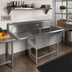 Thumbnail image #2 for John Boos Pro-Bowl 2-Compartment Stainless Steel Sink with 30-Inch Left Drainboard