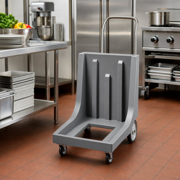 Product image #3 for Cambro Camdolly Open Frame Dolly with Handle, 350 lb Capacity, Charcoal Gray