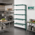 Thumbnail image #2 for Eagle Group Valu-Gard 5-Tier Add-On Wire Shelving Unit, 24 x 21 x 86 Inches, Green Epoxy