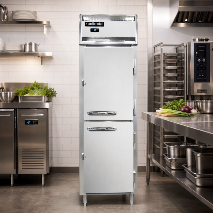 Product image #2 for Continental Refrigerator Designer Line D1FNHD One-Section Half-Height Solid Door Reach-In Freezer