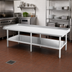 Thumbnail image #2 for Sapphire Manufacturing 72-Inch Wide x 30-Inch Deep Stainless Steel Equipment Stand with Galvanized Undershelf and Legs