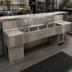 Thumbnail image #3 for BK Resources Slim-Line 4-Compartment Underbar Sink with Dual Drainboards, 96 Inch Wide