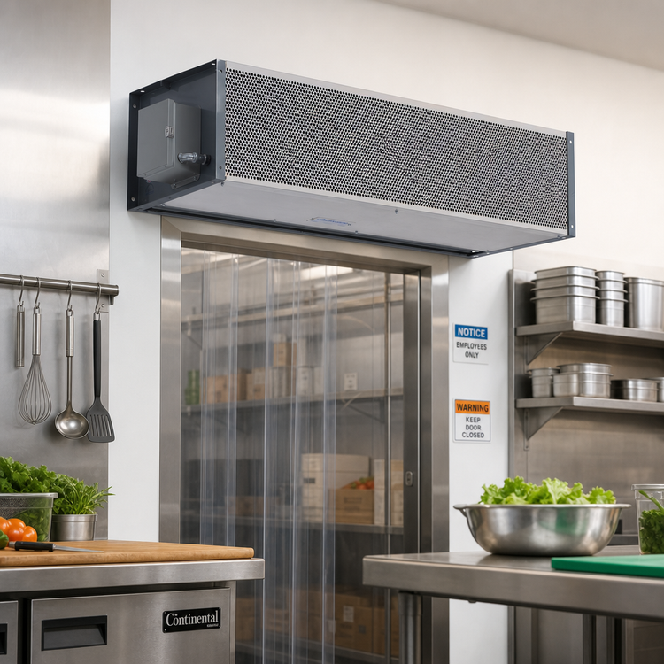 Product image #2 for Berner Industrial Series IDC12-2078E 78-Inch Electric Heated Direct Drive Air Curtain