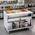 Thumbnail image #2 for Randell 78-Inch Electric Common Waterbath Hot Food Table with 5-Pan Open Shelf Base