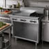 Thumbnail image #2 for Garland Cuisine Series Heavy Duty 36-Inch Natural Gas Combination Top Range with 24-Inch Left Griddle, 2 Right Open Burners, and Storage Base