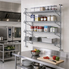 Thumbnail image #2 for Metro Super Erecta AW36C 4-Tier 18-Inch Chrome-Plated Post-Type Mid-Unit Wall-Mount Shelving Support