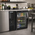 Thumbnail image #2 for Beverage-Air 36-Inch One-Section Back Bar Refrigerator with Glass Door, Black Exterior and Stainless Steel Top