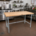 Thumbnail image #2 for John Boos JNB01 36 x 24 Inch Wood Top Work Table with 1-1/2 Inch Thick Maple Top and Galvanized Base