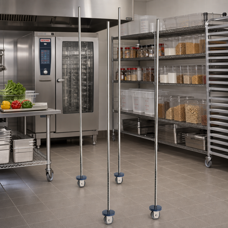 Product image #2 for Metro qwikTRAK Stainless Steel High Density Storage System Mobile Unit Kit