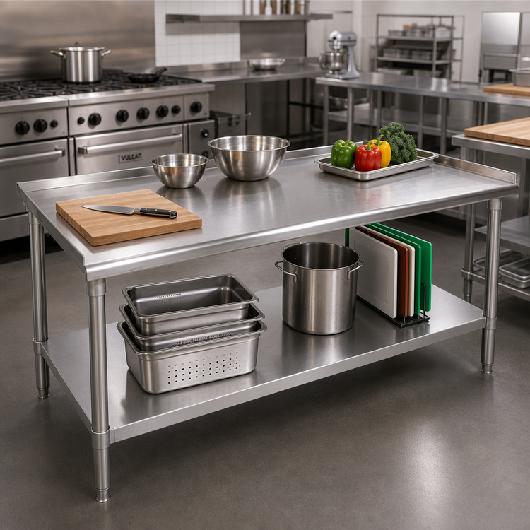Product image #2 for John Boos 30 Inch x 36 Inch Stainless Steel Equipment Stand with Adjustable Undershelf