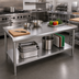 Thumbnail image #2 for John Boos 30 Inch x 36 Inch Stainless Steel Equipment Stand with Adjustable Undershelf