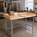 Thumbnail image #2 for John Boos 84-Inch x 30-Inch Baker's Top Wood Work Table with Stainless Steel Base