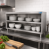 Thumbnail image #2 for BK Resources Open Front Stainless Steel Dish Cabinet with Fixed Shelf, 48