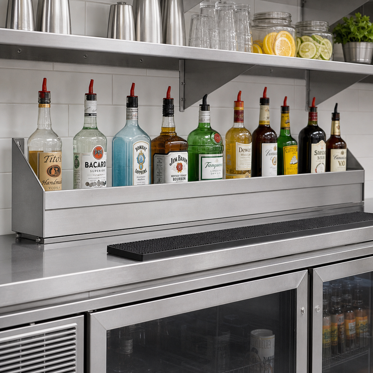 Product image #2 for Advance Tabco Underbar Basics 84-Inch Heavy-Duty Single-Tier Stainless Steel Speed Rail