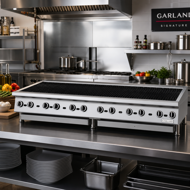 Product image #2 for Garland Signature GTBG72-NR72 70-7/8" Countertop Gas Radiant Charbroiler with Non-Adjustable Grates