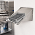 Thumbnail image #2 for Wall-Mounted Solid Stainless Steel Sorting Shelf, 21 Inch, Holds 1 Rack