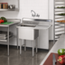 Thumbnail image #2 for Advance Tabco Commercial Fabricated 1-Compartment Sink with Right Drainboard, 18 x 24 x 14-Inch Bowl