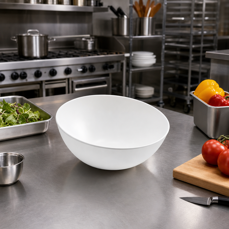 Product image #2 for American Metalcraft Lift 110 oz Round Angled Melamine Bowl, White
