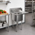 Thumbnail image #2 for Serv-Ware 1-Compartment Economy Sink with Right Drainboard, 18-Gauge 304 Stainless Steel