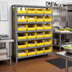 Thumbnail image #2 for Quantum Heavy-Duty Stationary Wire Shelving Unit with 7 Shelves and 24 Bins, 12 x 36 x 39 Inches