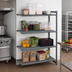 Thumbnail image #2 for Cambro Camshelving Basics Plus 18 x 48 x 84 Inch 4-Shelf Vented Add-On Polymer Shelving Unit, Brushed Graphite