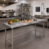 Thumbnail image #2 for Advance Tabco 108 Inch x 24 Inch 14 Gauge 304 Stainless Steel Work Table with Open Base and Marine Edge