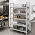 Thumbnail image #3 for Cambro Camshelving Premium 30-Inch Wide x 21-Inch Deep 5-Shelf Vented & Solid Polymer Shelf Kit, Speckled Gray