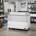 Thumbnail image #2 for True Dual-Sided Mobile Milk Cooler Cart, 16-Crate Capacity, Forced-Air, White Exterior/Stainless Steel Interior