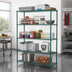Thumbnail image #2 for Eagle Redi-Pak Stationary 5-Tier Wire Shelving Unit, 48 x 18 x 74 Inches, Green Epoxy Finish