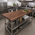 Thumbnail image #2 for Boos Block American Black Walnut Blended Rails Edge Grain Kitchen Countertop, 120 x 38 x 1-1/2 Inch, Varnique Finish