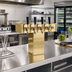 Thumbnail image #2 for Perlick 4-Faucet Tee Tower Draft Beer Dispensing Kit, Tarnish-Free Brass