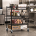 Thumbnail image #2 for Rubbermaid Commercial Products 5-Inch Thermoplastic Rubber Shelf Casters Set with 2 Fixed and 2 Locking Swivel Casters, Gray