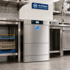 Thumbnail image #2 for MEIKO M-iClean UM GIO COMFORT AIR Undercounter High-Temperature Glasswasher with Waste Air Heat Recovery, Built-In Booster, and Internal RO