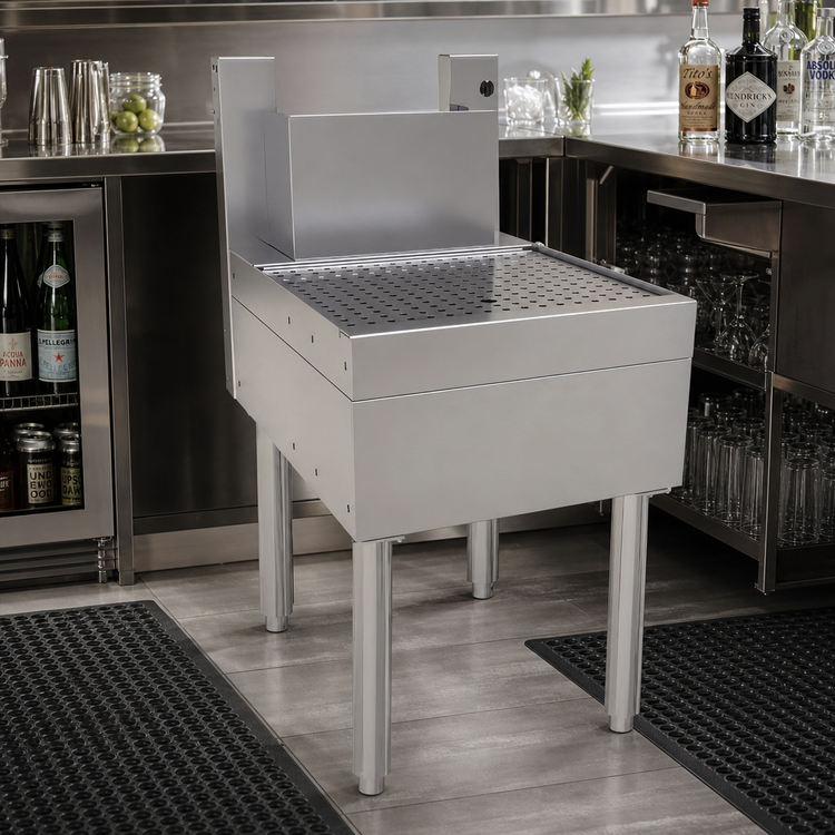 Product image #2 for Glastender 18-Inch Stainless Steel Underbar Beer Drainer with Tubing Chase