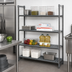 Thumbnail image #2 for Camshelving Basics Plus 4-Tier Vented Polymer Add-On Shelving Unit, 18 x 60 x 64 Inches, Brushed Graphite