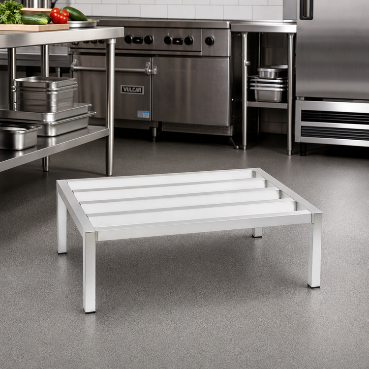 Product image #2 for New Age 48 Inch W x 24 Inch D x 8 Inch H All-Welded Aluminum Dunnage Rack, 2000 lb Capacity