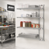 Thumbnail image #2 for Eagle Group 4-Tier Add-On Wire Shelving Unit, 36 x 21 x 74 Inches, Stainless Steel Finish