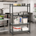 Thumbnail image #2 for Cambro Camshelving Basics Plus 4-Tier Solid Stationary Starter Unit, 30 x 24 x 64 Inches, Brushed Graphite