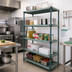 Thumbnail image #2 for Quantum 5-Tier Stationary Wire Plastic Mat Shelving Unit, 42W x 21D x 86H, Green Epoxy Antimicrobial