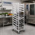 Thumbnail image #2 for Channel Manufacturing T439A3 Trapezoidal Aluminum Cafeteria Tray Rack, 10-Tray Capacity, 36-Inch High, End Load, with Swivel Casters