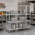 Thumbnail image #2 for New Age T-Bar Series 3-Tier Cantilevered Aluminum Shelving Unit, 42 x 20 x 60 Inches