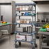 Thumbnail image #2 for Quantum Millenia 30-Inch W x 18-Inch D x 74-Inch H Mobile Polymer Starter Shelving Unit with 5 Shelves