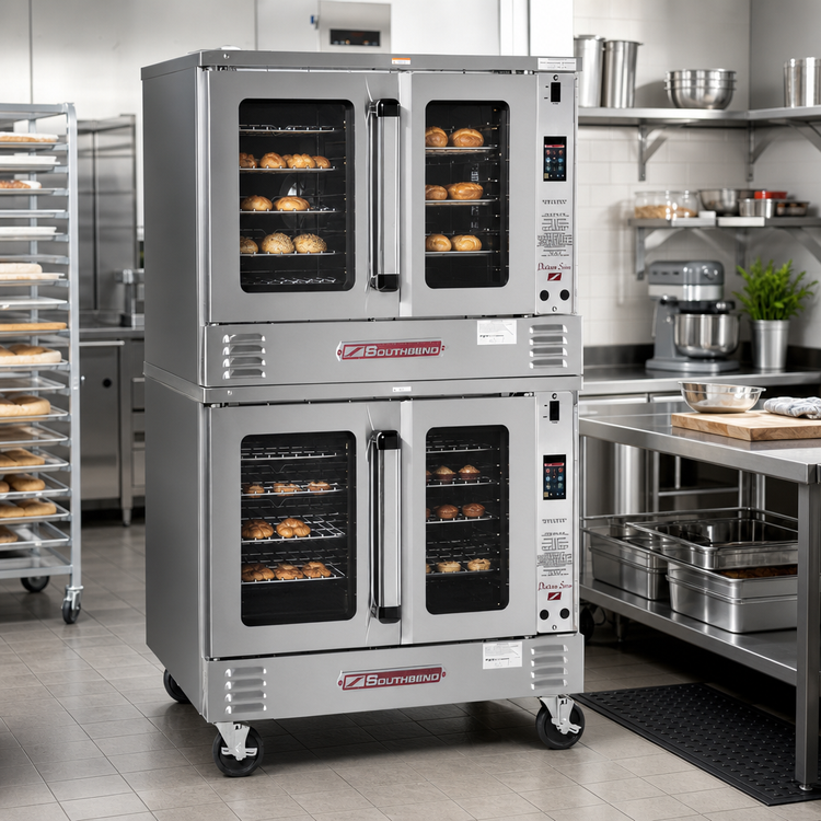 Product image #2 for Southbend Platinum PCE15B/TI Double-Deck Electric Bakery-Depth Convection Oven with Touchscreen Controls and Independent Doors