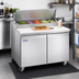 Thumbnail image #2 for Aurora 36-Inch Two-Section Refrigerated Prep Table, Rear-Mount Self-Contained